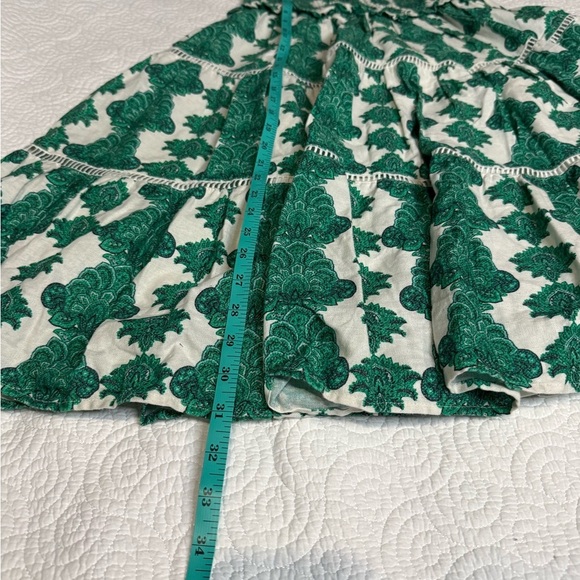 House of Harlow 1960 Green and White A-Line Midi Skirt Resort Wear - Picture 10 of 12